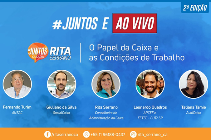 Live discute condições de trabalho e papel da Caixa durante a pandemia