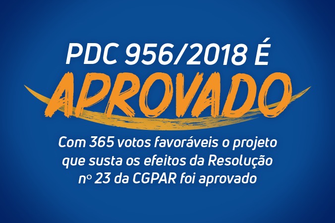 Aprovado PDC 956/18 que susta os efeitos da Resolução nº 23 da CGPAR