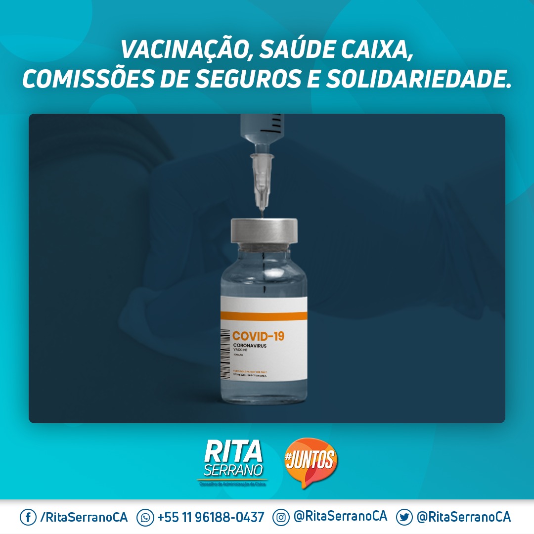 Em pauta: vacinação, Saúde Caixa, comissões de seguros e solidariedade