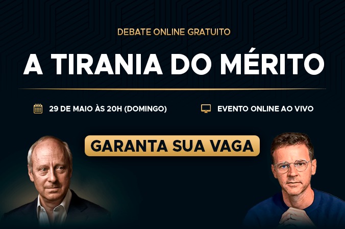 A Tirania do Mérito é tema de live com Eduardo Moreira e Michael Sandel no domingo (29), a partir das 20h