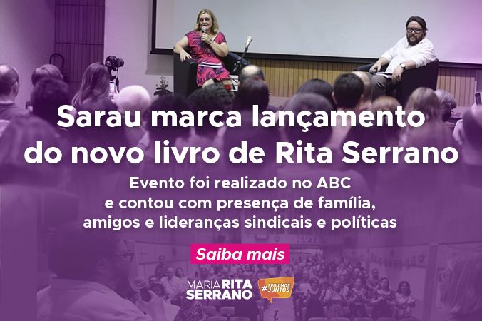 Sarau marca lançamento do novo livro de Rita Serrano