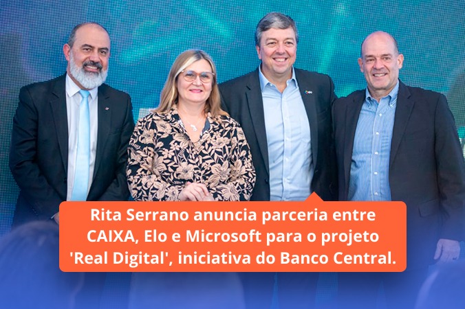 Rita Serrano participa do lançamento do consórcio que vai atuar no piloto “Real Digital”
